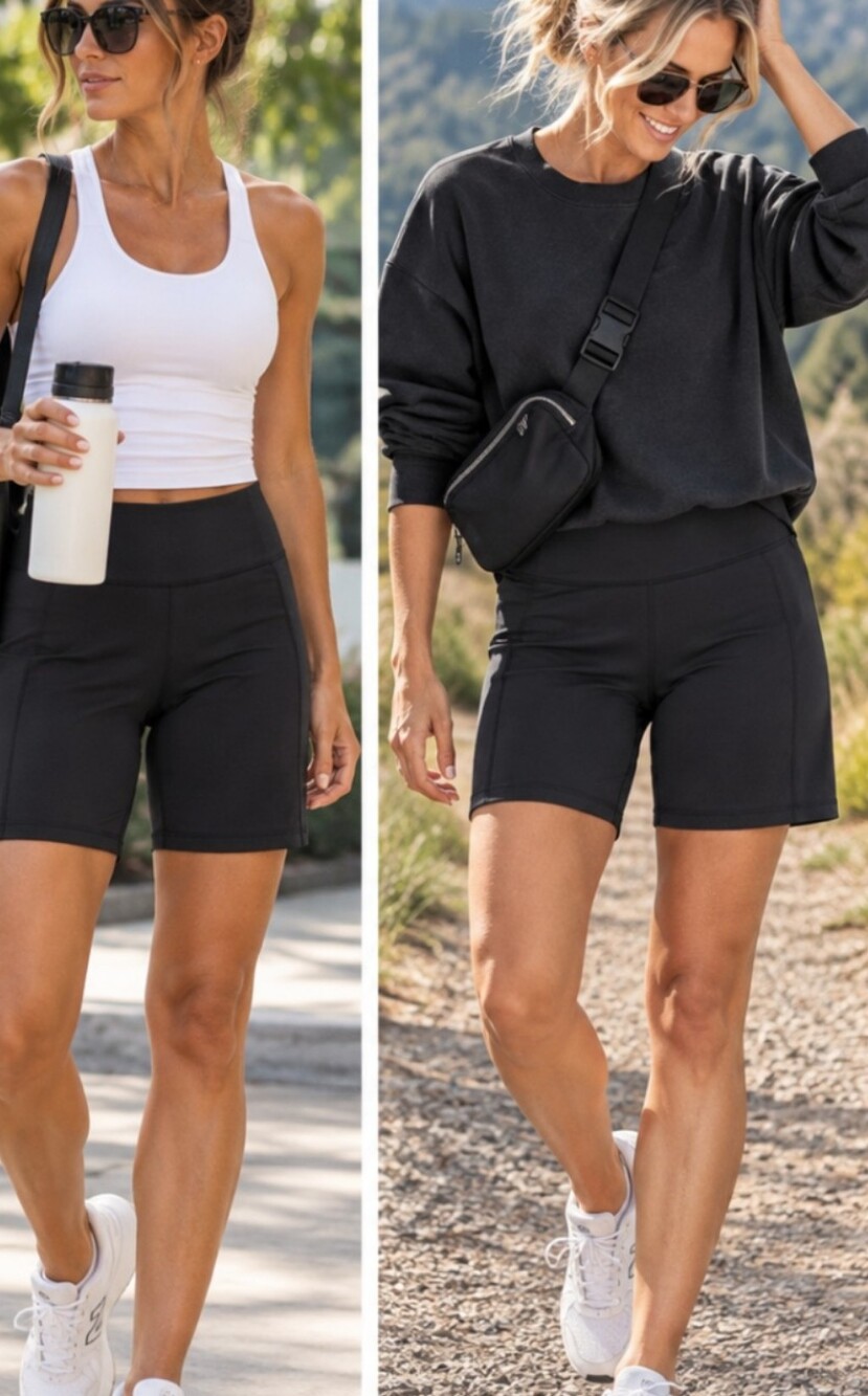 Lucy Black High-Rise Bike Shorts X TRAINING COLLECTION